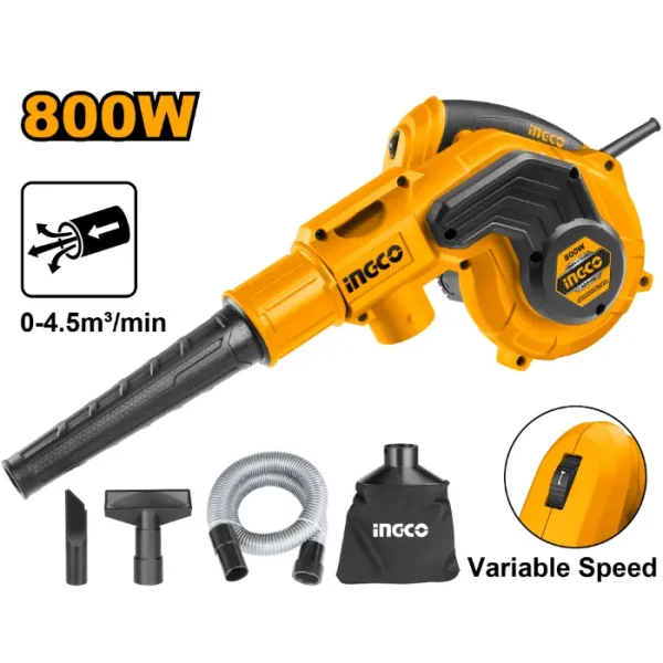 Аспиратор дувач+влекувач 800W INGCO AB8008