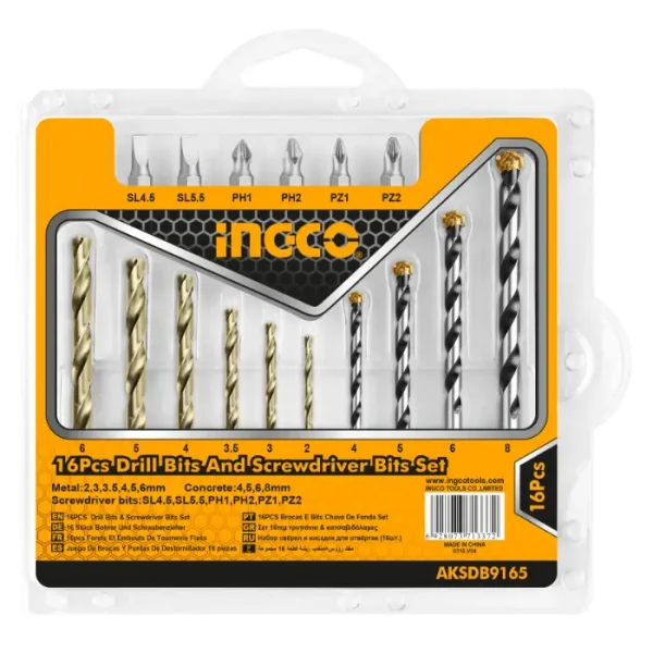 Сет бургии мешано INGCO 16/1 AKSDB9165