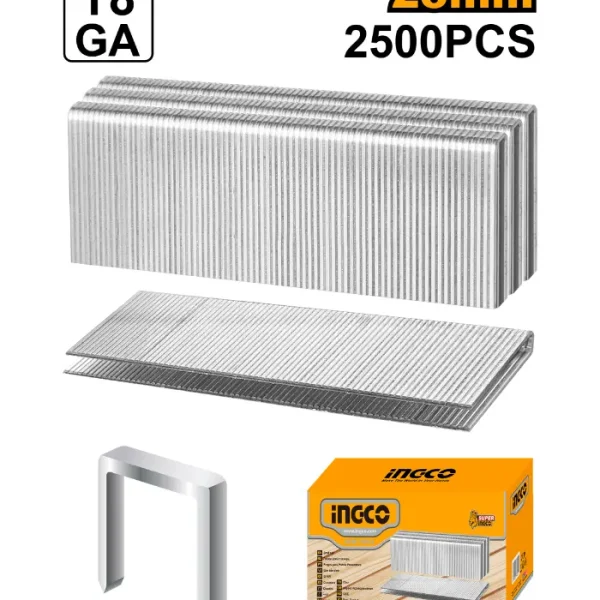 МУНИЦИЈА ИГЛИЦИ ШАЈКИ 18GA 25mm 2500 INGCO 18251 AST18251