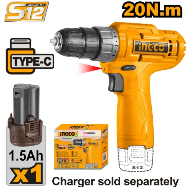 БАТЕРИСКА ШTРАФИЛИЦА 12V 1x1.5Ah БАТЕРИЈА INGCO CDLI12428