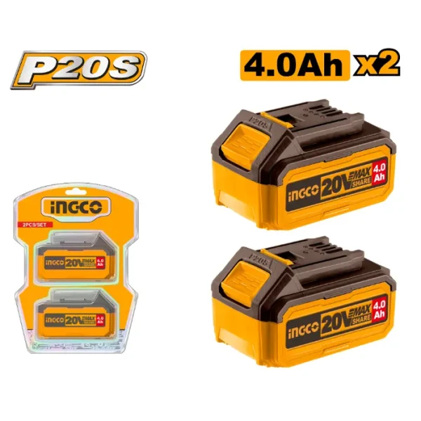 СЕТ БАТЕРИИ INGCO 2x4.0Ah - COSLI240312E