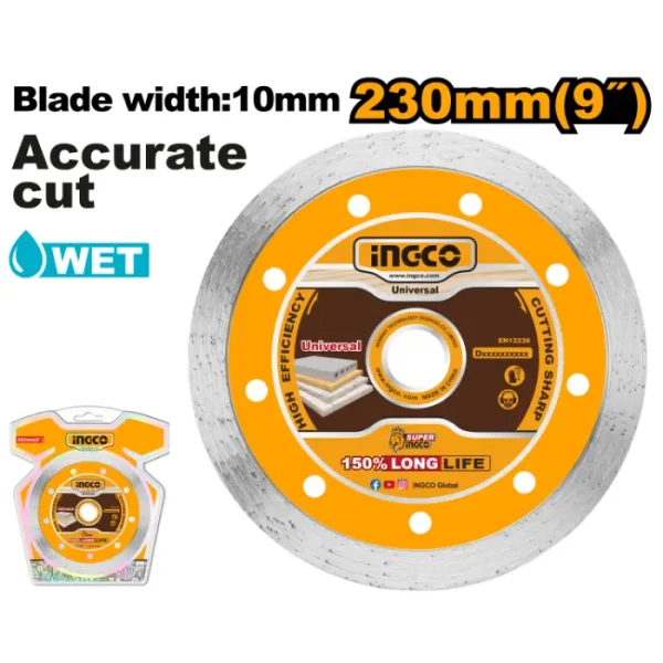 ДИЈАМАНТСКИ ДИСК INGCO 230mm ПЛОЧКИ DMD022301