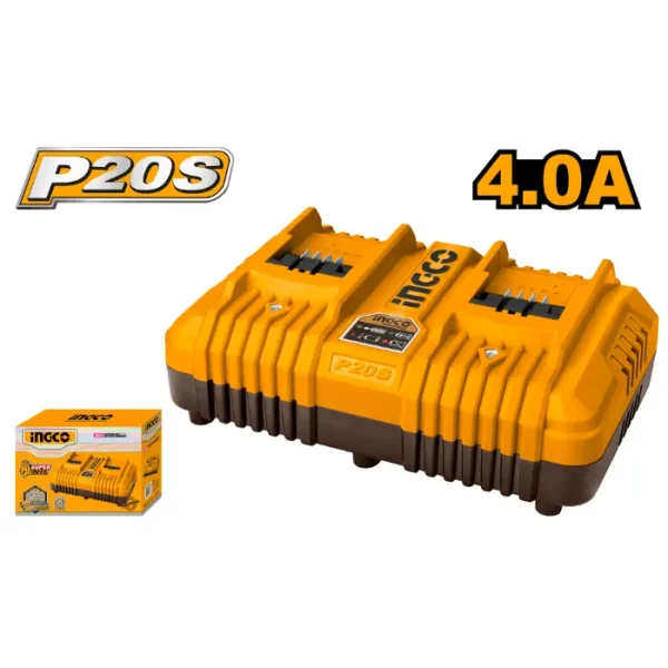 ПОЛНАЧ ЗА 2 БАТЕРИИ 4.0A 20V INGCO FCLI2034
