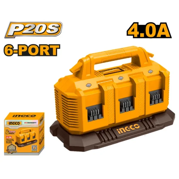 Полнач за 6 батерии 20V 4A INGCO FCLI2064