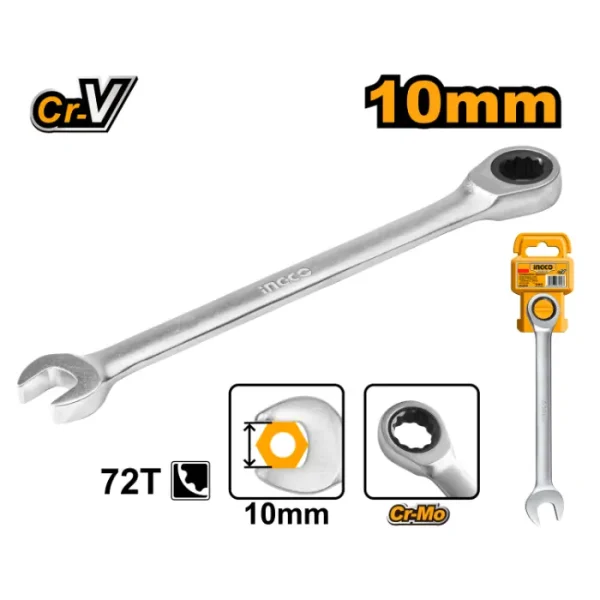 КЛУЧ КРЦКАЛКА 10mm O-C INGCO HCSPAR101