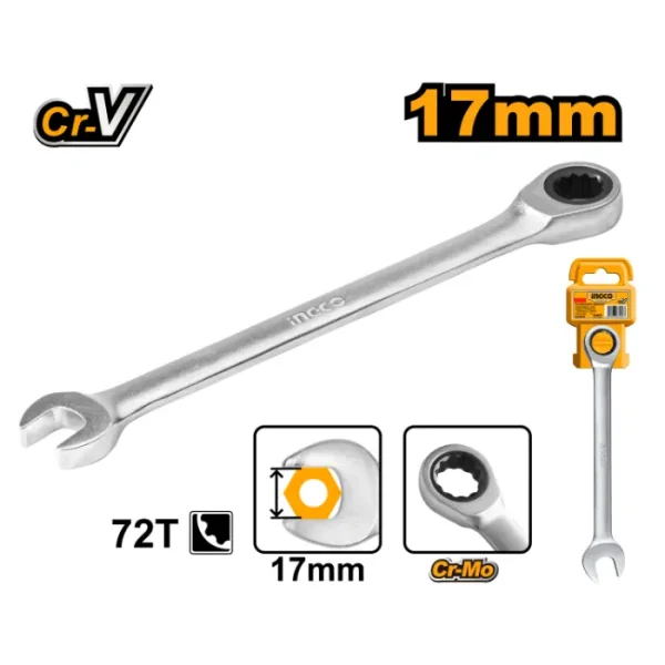 КЛУЧ КРЦКАЛКА 17mm O-C INGCO HCSPAR171