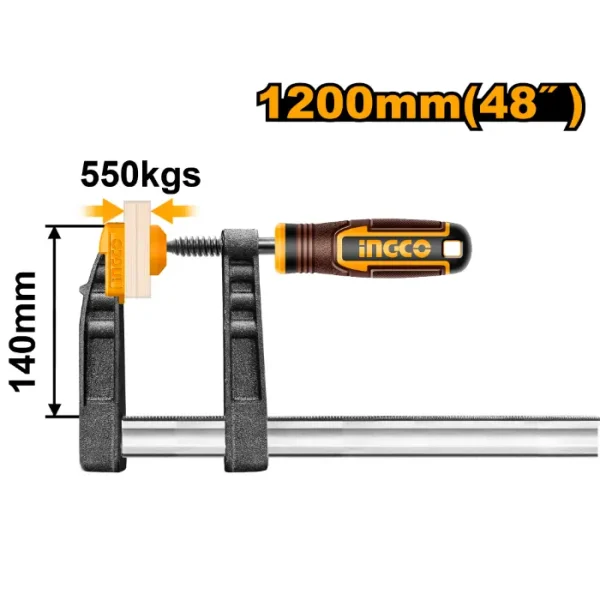 Столарска Стега класична тип F INGCO 140X1200 HFC021401