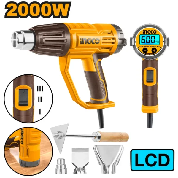 Индустриски фен 2000W дигитален INGCO HG200058