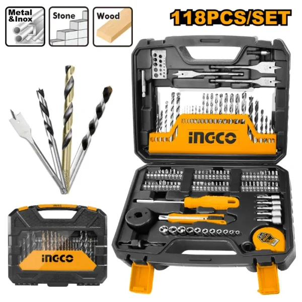 Сет бургии и битови INGCO 118/1 - HKTAC011182