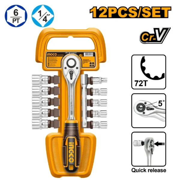 КЛУЧ СО КРЦКАЛКА СЕТ INGCO 12/1 HKTS14122