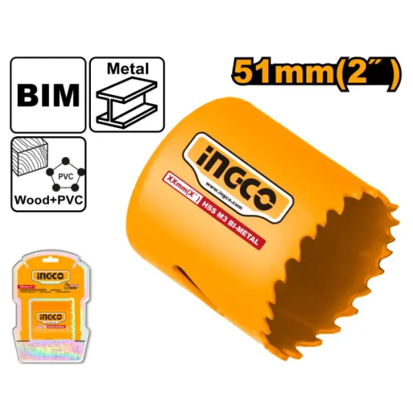 КРУНА БИ-МЕТАЛ ЗА ДУПКИ INGCO 51mm HSB10511