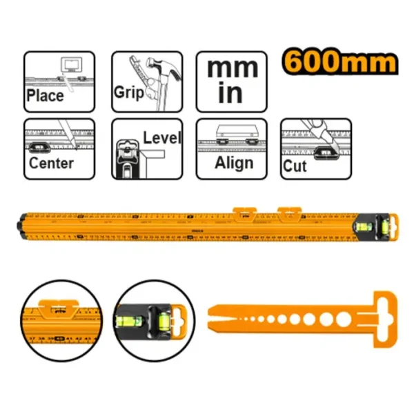 Ленир алуминиум INGCO 600mm HSR36003