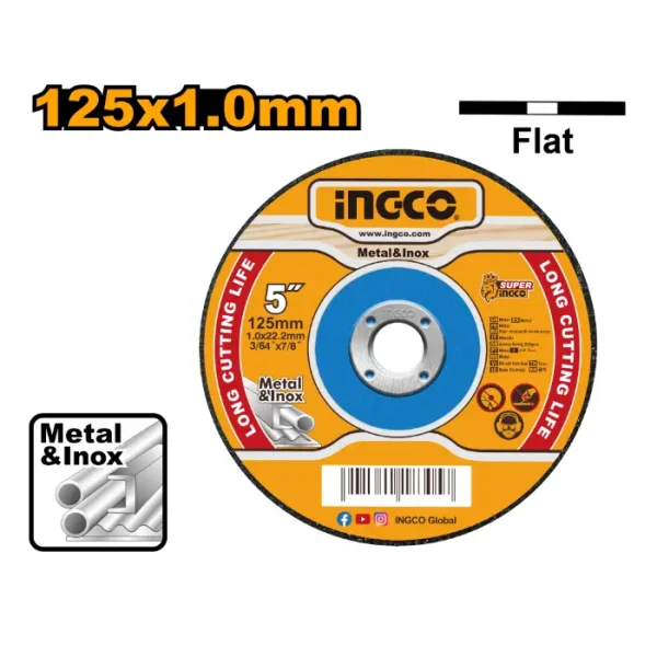 Камен за брусење INGCO 125x1 МЕТАЛ И ИНОКС MCD101251
