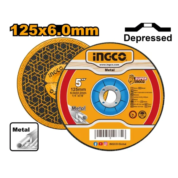 INGCO КАМЕН ЗА БРУСЕЊЕ 125x6 MGD601251