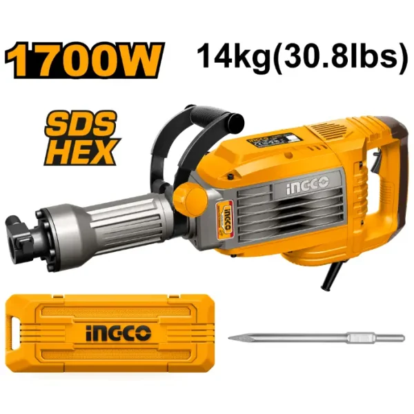 Електричен чекан хилта SDS HEX 1700W INGCO PDB170068