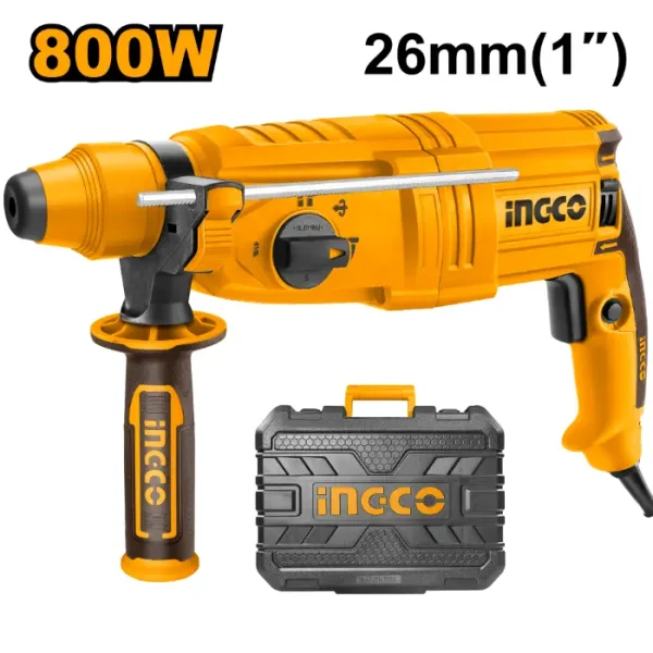 УДАРЕН ЧЕКАН ДУПЧАЛКА SDS+ ХИЛТА 800W 2.5J INGCO RGH9028