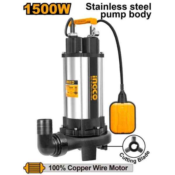 ПОТОПНА ПУМПА INGCO 1500W 2" SPDB15008