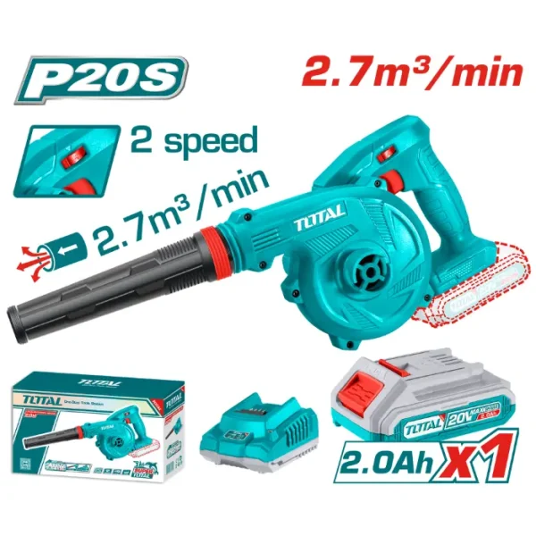 БАТЕРИСКИ ДУВАЧ 20V 1x2.0Ah БАТЕРИЈА TOTAL TABLI200181