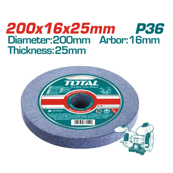 БРУСЕН КАМЕН ЗА СТОЛНА БРУСИЛКА 200mm TBG35020 P36 - TOTAL TAC2006026