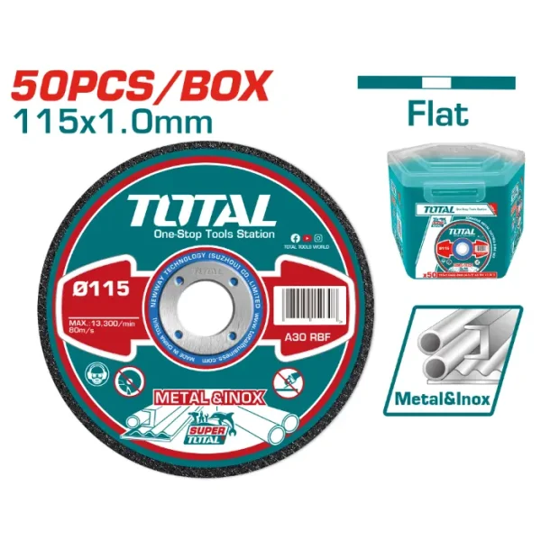 TOTAL КАМЕН ЗА БРУСЕЊЕ 115x1mm 1/50pcs СЕТ TAC20111550