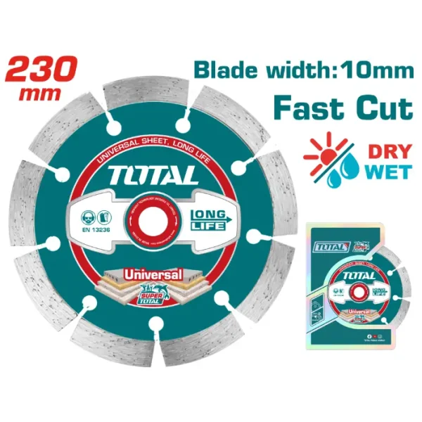 ДИЈАМАНТ ДИСК TOTAL 230mm БЕТОН TAC2112303