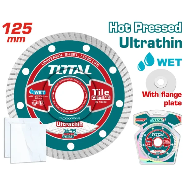 ДИЈАМАНТСКИ ДИСК TOTAL 125x0.8mm ТУРБО ТЕНОК - TAC2131251HT