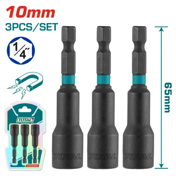 СЕТ 3/1 НАСАДНИ ПАТЕНТ КЛУЧЕВИ TOTAL 10mm  - TAC271031