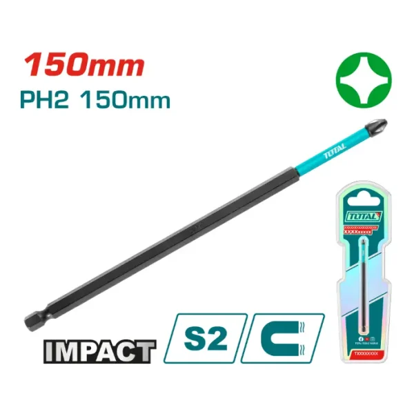 БИТ TOTAL ЦРН ДОЛГ PH2 -150mm TOTAL TACIM71PH2150