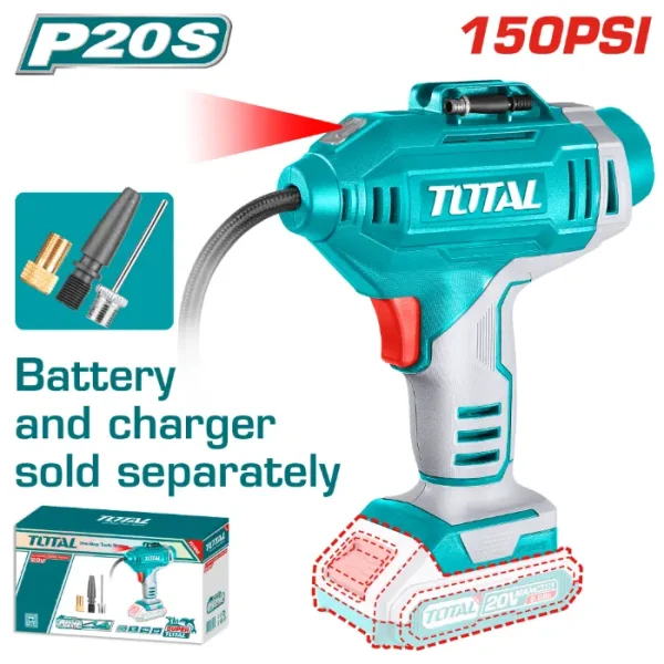 КОМПРЕСОР МАЛ 150PSI 20V СОЛО БЕЗ БАТЕРИИ TOTAL TACLI2018