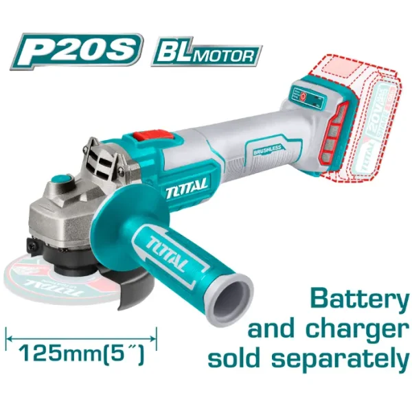 БРУСИЛКА 20V СОЛО БЕЗ БАТЕРИИ 125mm TOTAL TAGLI201258