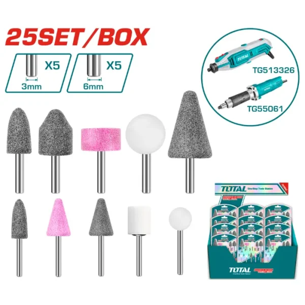 БУРГИЈА КАМЕН ЗА ЧЕЛНА БРУСИЛКА СЕТ 10/1 TOTAL TAKB1001