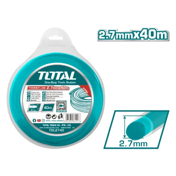 КОНЕЦ ЗА ТРИМЕР TOTAL ПРОФИ 2.7mm*40M - TDL2740