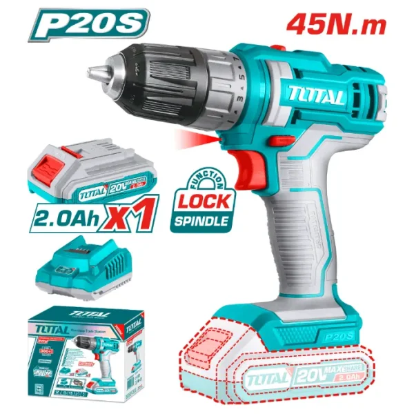ШТРАФИЛИЦА 20V 1x2.0Ah БАТЕРИЈА 45Nm TOTAL TDLI200518