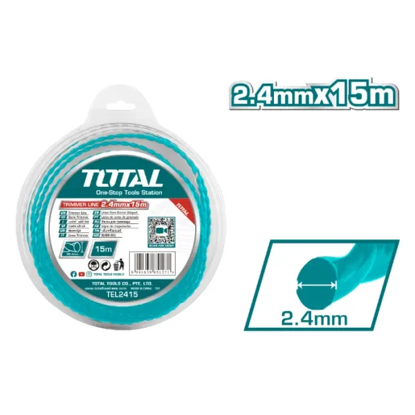 КОНЕЦ ЗА ТРИМЕР TOTAL СПИРАЛ 2.4mm*15M - TEL2415