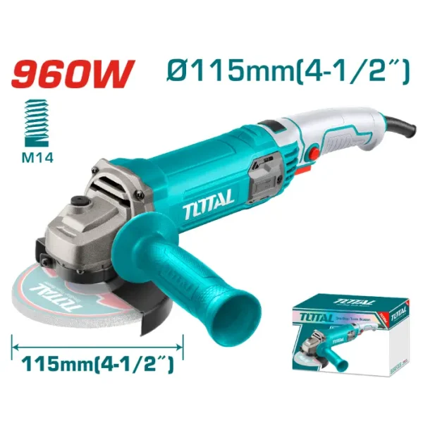 ЕЛЕКТРИЧНА БРУСИЛКА 950W 115мм ТОТАЛ TOTAL TG10911576