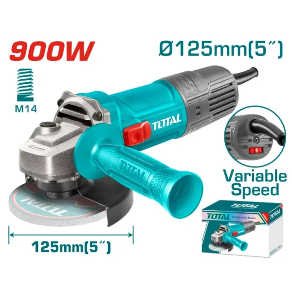 ЕЛЕКТРИЧНА АГОЛНА БРУСИЛКА 900W F125mm TOTAL TG109125565