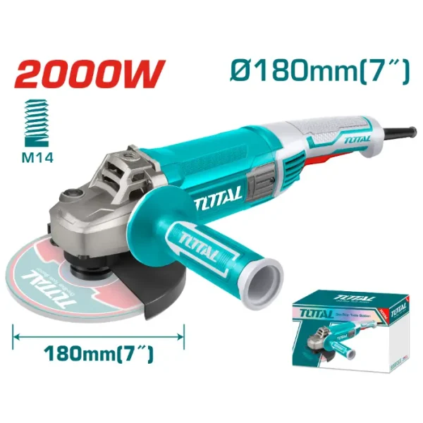 ЕЛЕКТРИЧНА АГОЛНА БРУСИЛКА 2000W 180mm- TOTAL TG12018026