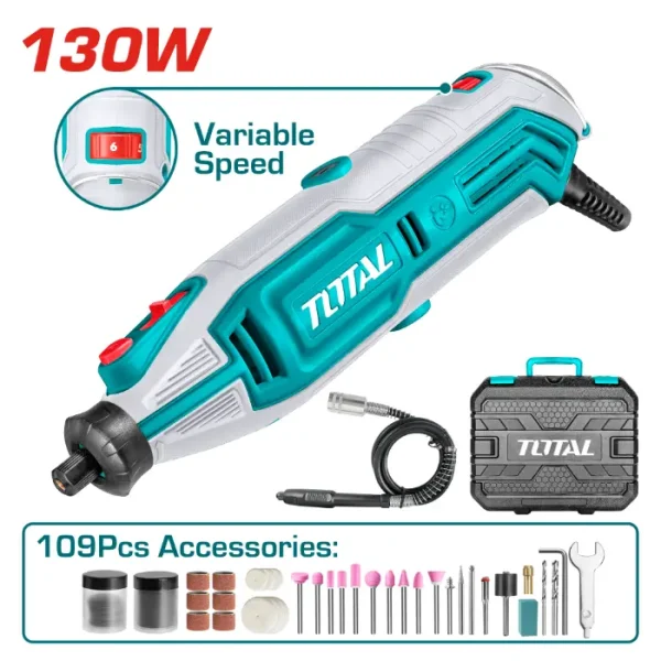 ЕЛЕКТРИЧНА ЧЕЛНА БРУСИЛКА тип ДРЕМЕЛ TOTAL 130W TG513326