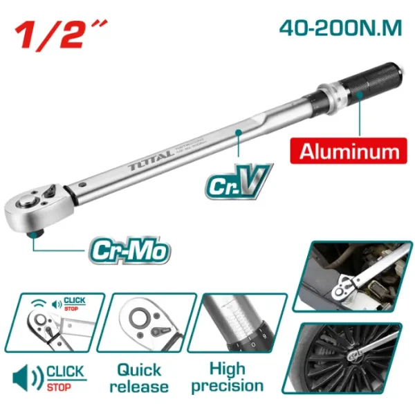 КРЦКАЛКА TOTAL 1/2" ДОЛГА ПРОФИ THPTV200N2
