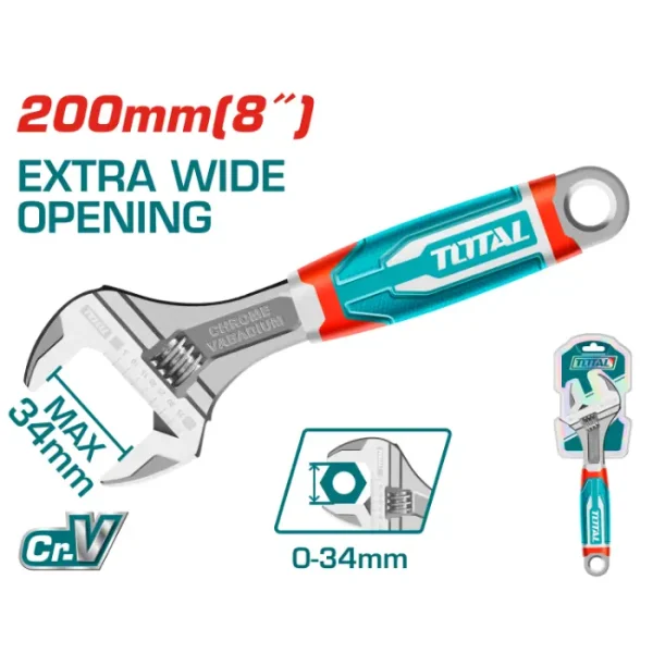 ФРАНЦУСКИ КЛУЧ 200mm 34mm TOTAL THT101086