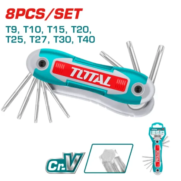СЕТ ИНБУСИ TOTAL ТОРКС КЛУЧЕВИ 8/1 - THT1061846