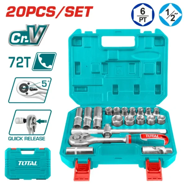 КРЦКАЛКА СЕТ TOTAL 20/1 1/2" THT121201