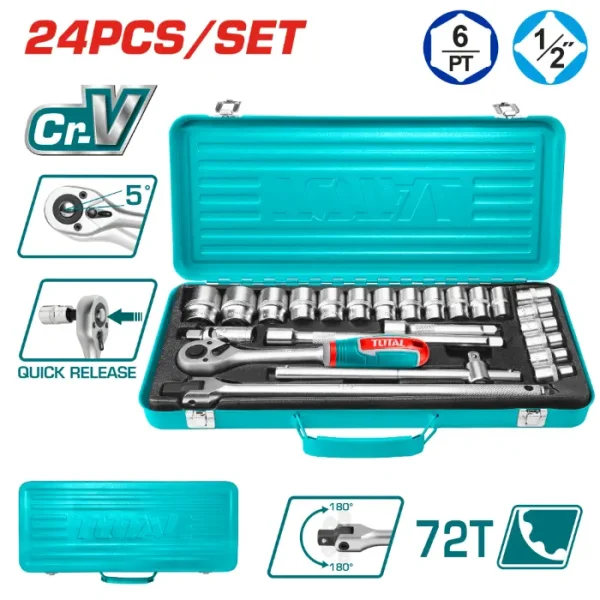 КРЦКАЛКА СЕТ TOTAL 24/1 1/2" THT121242