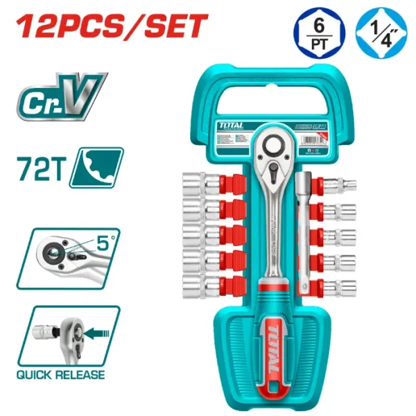 TOTAL КРЦКАЛКА СЕТ 12/1 3/4" THT14114126