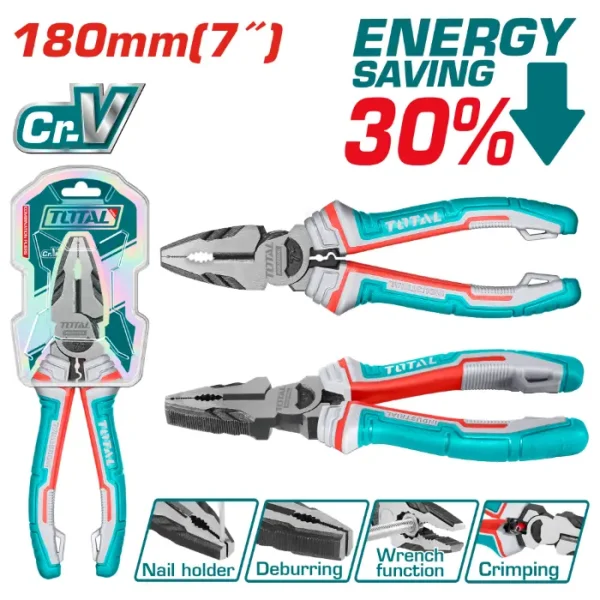 КЛЕШТА МОТОРЦАНГЛА TOTAL С 180mm THT210706S
