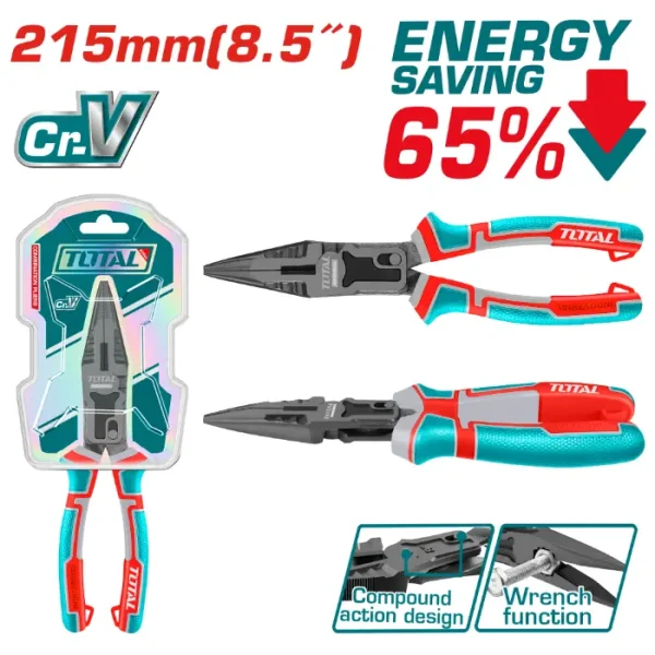 КЛЕШТА ШПИЦАНГА 215mm TOTAL THTC520806