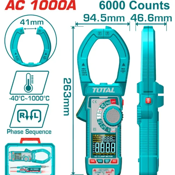 АМПЕР КЛЕШТА 1000A TOTAL - TMT7610001