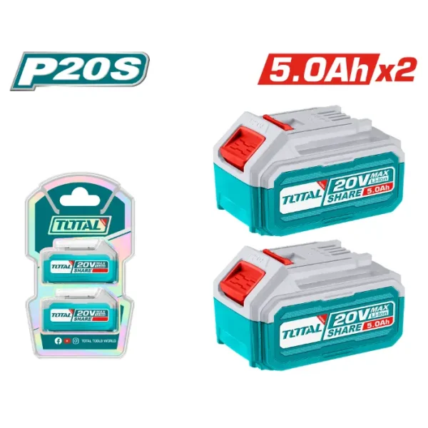 БАТЕРИЈА TOTAL 20V 2x5.0Ah TOSLI240464E