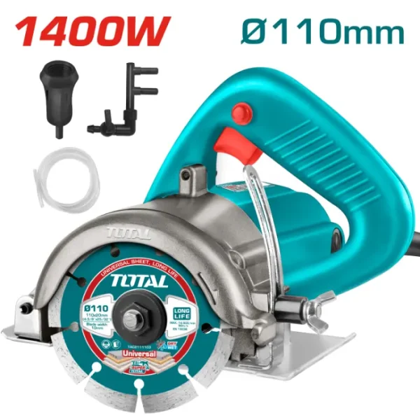 РАЧЕН ЦИРКУЛАР ЗА ПЛОЧКИ И МЕРМЕР 1400W 110mm TOTAL TS3141102