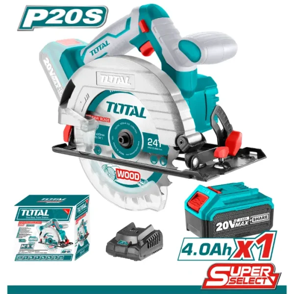 РАЧЕН ЦИРКУЛАР 20V TOTAL 1x4.0Ah БАТЕРИЈА F165 TSLI16511